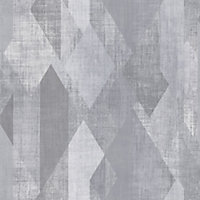 Galerie Geometrix Grey Glass Shard Geo Smooth Wallpaper
