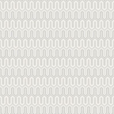 Galerie Geometrix Light Greys Zig Zag Smooth Wallpaper