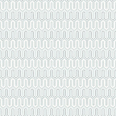 Galerie Geometrix Mint Green Grey Zig Zag Smooth Wallpaper