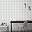 Galerie Geometrix Mint Silver Cubist Smooth Wallpaper