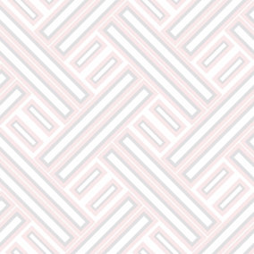 Galerie Geometrix Pink Silver Geo Rectangular Smooth Wallpaper