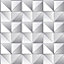 Galerie Geometrix Silver Grey Cubist Smooth Wallpaper
