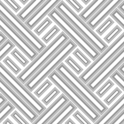 Galerie Geometrix Silver Grey Geo Rectangular Smooth Wallpaper