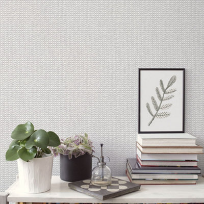 Galerie Geometrix Silver Mini Leaf Texture Smooth Wallpaper