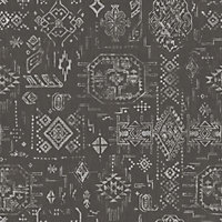 Galerie Global Fusion Black Aztec Smooth Wallpaper