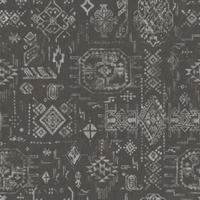 Galerie Global Fusion Black Aztec Smooth Wallpaper