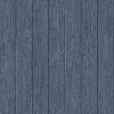 Galerie Global Fusion Blue Wood Smooth Wallpaper