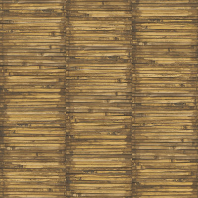 Galerie Global Fusion Bronze Brown Bamboo Smooth Wallpaper