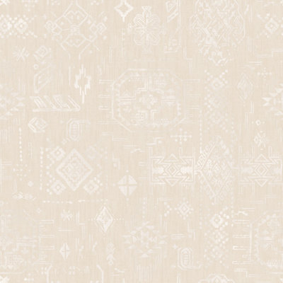 Galerie Global Fusion Cream Aztec Smooth Wallpaper | DIY at B&Q