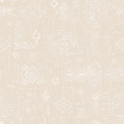 Galerie Global Fusion Cream Aztec Smooth Wallpaper | DIY at B&Q