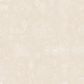 Galerie Global Fusion Cream Aztec Smooth Wallpaper