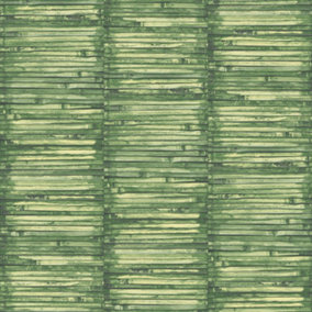 Galerie Global Fusion Green Bamboo Smooth Wallpaper