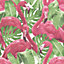 Galerie Global Fusion Pink Flamingos Smooth Wallpaper