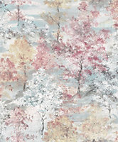 Galerie Global Fusion Pink Trees Smooth Wallpaper