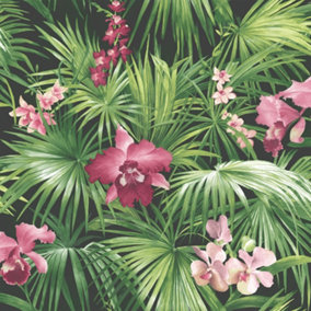 Galerie Global Fusion Pink Tropical Florals Smooth Wallpaper