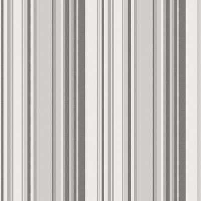 Galerie Global Fusion Silver Grey Gf Stripe Smooth Wallpaper