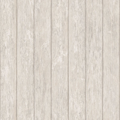 Galerie Global Fusion Silver Grey Wood Smooth Wallpaper | DIY at B&Q