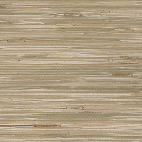 Galerie Grasscloth 2 Creamy Brown Traditional Grasscloth Wallpaper Roll