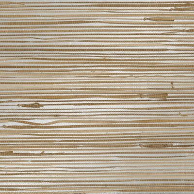 Galerie Grasscloth 2 Metallic Brown/Grey Boodle Grasscloth Wallpaper Roll