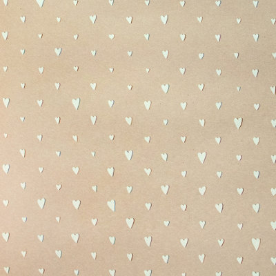 Galerie Great Kids Beige Smooth Glitter Hearts Wallpaper Roll