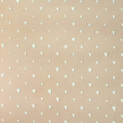 Galerie Great Kids Beige Smooth Glitter Hearts Wallpaper Roll