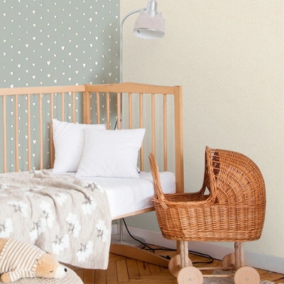 Galerie Great Kids Off White Smooth Glitter Mini Dots Wallpaper Roll