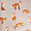 Galerie Great Kids Rose Smooth Glitter Friendly Foxes Wallpaper Roll