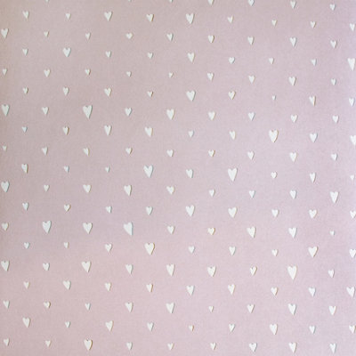 Galerie Great Kids Rose Smooth Glitter Hearts Wallpaper Roll