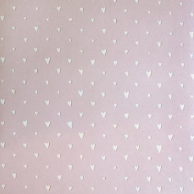 Galerie Great Kids Rose Smooth Glitter Hearts Wallpaper Roll