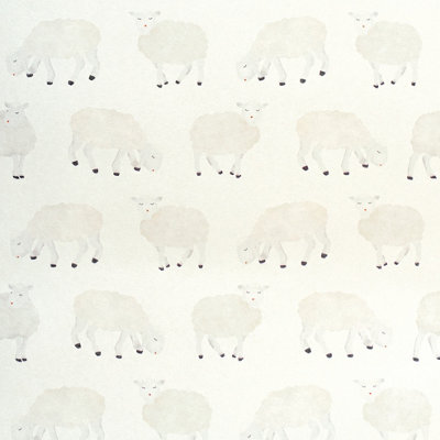 Galerie Great Kids White Smooth Glitter Sweet Sheep Wallpaper Roll