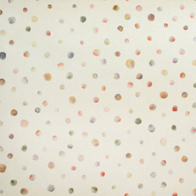 Galerie Great Kids White Smooth Glitter Watercolor Dots Wallpaper Roll