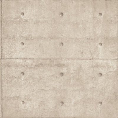 Galerie Grunge Beige Concrete Blocks Smooth Wallpaper