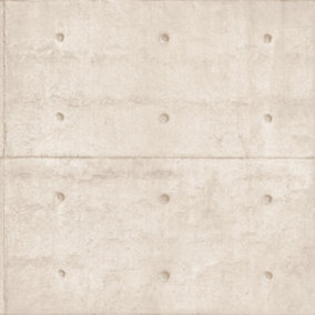 Galerie Grunge Beige Concrete Blocks Smooth Wallpaper