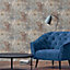 Galerie Grunge Blue Brown Grey Industrial Collage Smooth Wallpaper