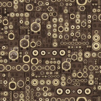 Galerie Grunge Brown Gold Speakers Smooth Wallpaper