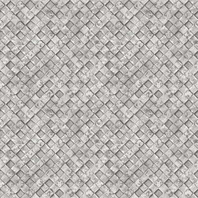 Galerie Grunge Grey Metal Grate Smooth Wallpaper