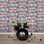 Galerie Grunge Grey White Red Blue Union Jack Wood Panel Smooth Wallpaper