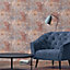 Galerie Grunge Purple Copper Grey Industrial Collage Smooth Wallpaper