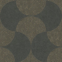 Galerie Havana Black Gold Mosaic Fan Textured Wallpaper