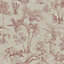 Galerie Havana Brown Burgundy Jungle Palms Textured Wallpaper