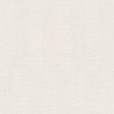 Galerie Havana Cream Stripe Weave Textured Wallpaper