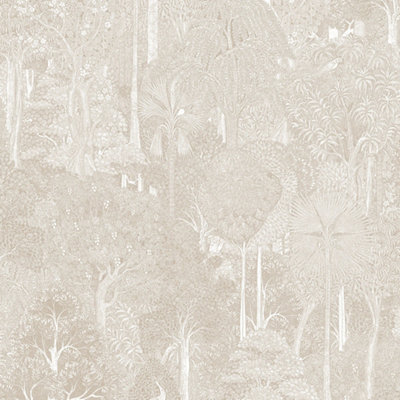 Galerie Heritage Beige Woodland Wallpaper Roll