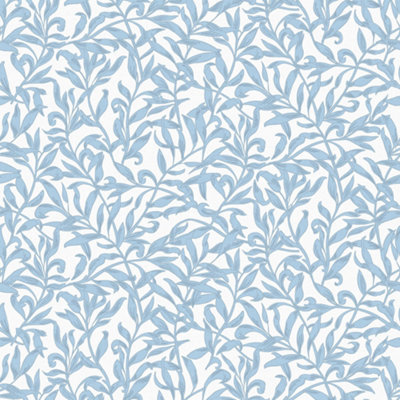 Galerie Heritage Blue Vintage Leaf Wallpaper Roll