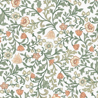 Galerie Heritage Green Botanic Floral Wallpaper Roll