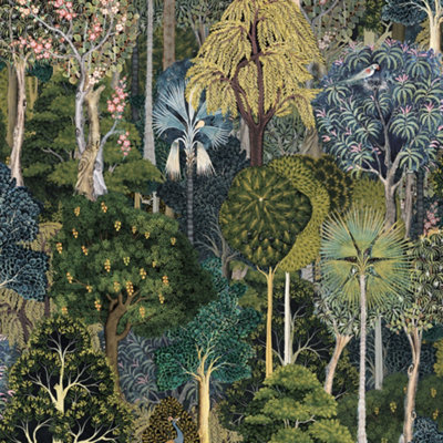 Galerie Heritage Green Jungle Wallpaper Roll