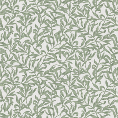 Galerie Heritage Green Vintage Leaf Wallpaper Roll