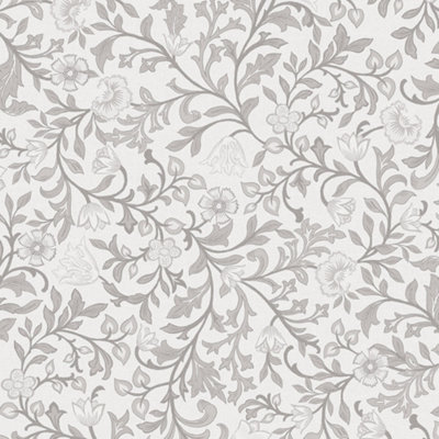 Galerie Heritage Grey Botanic Floral Wallpaper Roll