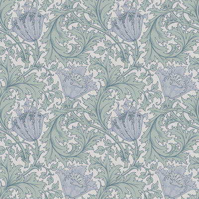 Galerie Hidden Treasures Blue Anemone Floral Wallpaper Roll