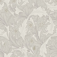 Galerie Hidden Treasures Cream Floral Granville Leaf Wallpaper Roll