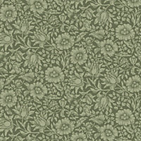 Galerie Hidden Treasures Olive Floral Mallow Wallpaper Roll